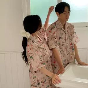 /옷자락 여자 페미닌 무드 캐릭터 홈웨어 세트