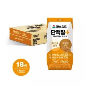파스퇴르 단백질+ 곡물맛 1박스(195ml 18팩)