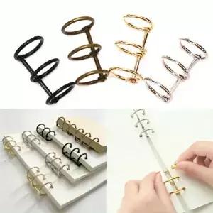 8Pcs 레트로 금속 루스 북 바인더 힌지 링 바인딩 노트북 앨범 스크랩북 클립 용 캘린더 서클