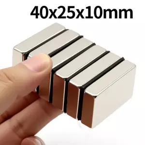40x25x10mm 초강력 네오디뮴 자석 N35 NdfeB 영구 자석 블록 강력 냉장고용