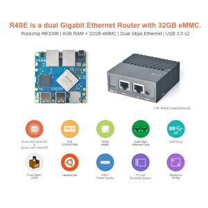 Nanopi R4s (Lpddr4 Ram)lts 및 콤보 rockchip Rk3399 듀얼 Cortex-a72+쿼드 Mali-t864 GPU 2x기가비트 Lan