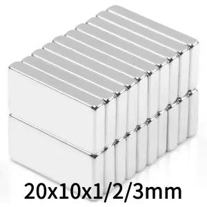 네오디뮴 자석 20x10x1/2/3mm 네오디뮴 블록 자석 강력 DIY 초강력