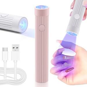 YIKOOLIN 3W 미니 소형 UV Led 네일 램프 젤 손톱 용 충전식 휴대용 자외선  경화 무선 USB
