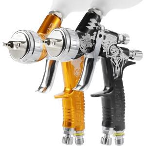 데비디스 프로 라이트 골든 1.3mm 팁 노즐 600cc HVLP 3년 보증 공압식 페인트 스프레이 건