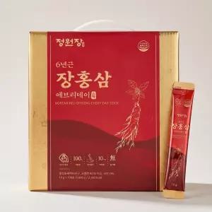 정원장 6년근 장홍삼 에브리데이 홍삼 스틱 10g 100포 1개