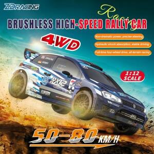 ZD 레이싱 RX12 브러시리스 RC 랠리카 스케일 4륜구동 고속 50-80 KM/H 전지형 원격 조종 취미 장난감