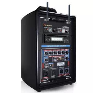 VICBOSS PWA-H852CB 300W 충전용앰프 블루투스 무선마이크2개 200Mhz CD플레이어 USB SD REC 싸이렌 녹음