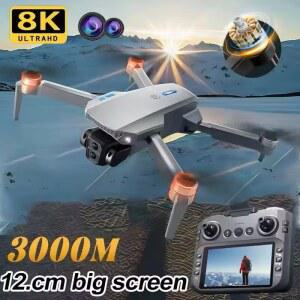 인기 상품 E88GT 8K HD 듀얼 카메라 12.5인치 대형 화면 원격 조종 드론, 항공 촬영 및 4축 비행 시스템 탑재 신제품