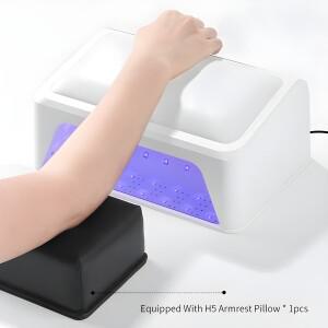2-in-1 UV LED 네일 램프(젤 폴리쉬용 팔걸이 베개 포함) 살롱 또는 가정용 4개 타이머가 있는 72W 라이트