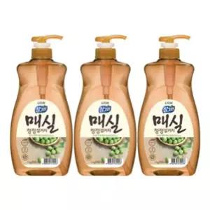 펌프 청정설거지 참그린 용기 매실 라이온코리아 3개입 1kg  [m81C533]