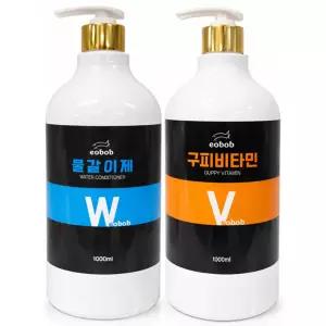 EOBOB 고급 프리미엄 골드 펌프형 대용량 1000ML 2개 2000ML 구피비타민 물갈이제