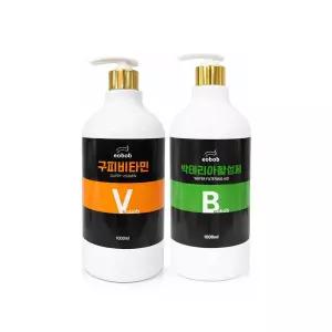 EOBOB 고급 프리미엄 골드 펌프형 대용량 1000ML 2개 2000ML 구피 비타민 / 빅테리아 활성제