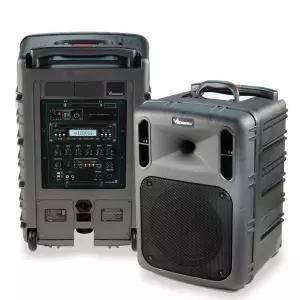 VICBOSS PWA-VN831 300W 블루투스 충전용 앰프 스피커 핸들형 캐리어 CD플레이어 USB 무선마이크1개 듀얼앰프내장
