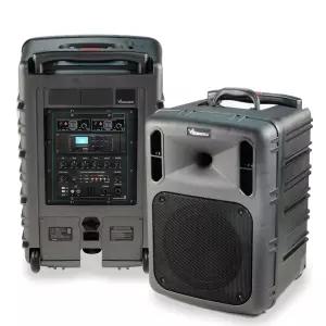 VICBOSS PWA-VN832 300W 블루투스 충전용 앰프 스피커 핸들형 캐리어 CD플레이어 USB 무선마이크2개 듀얼앰프내장