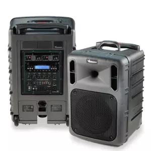 VICBOSS PWA-VN932 500W 블루투스 충전용 앰프 스피커 핸들형 캐리어 CD플레이어 USB 무선마이크2개 듀얼앰프내장