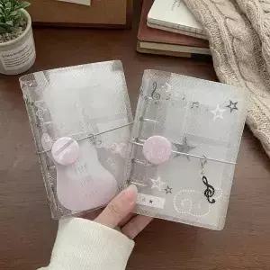 스크랩북 M5 바인더 페이지 리필 음악 테마 사진 앨범 투명 내부 카드 노트 보관