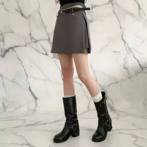 CHK1C0D여성용 랩 미니 스커트와 벨트 세트 치마바지