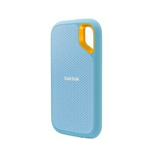 SANDISK 2TB 익스트림 휴대용 SSD(구 모델) - 최대 1050MB/S USB-C USB 3.2 2세대 IP65 방수 및 방진 업데이트된 펌웨어 SKY BLUE 외장 솔리드 스테이트 드라이브 SDSSDE61-2T00-G25B iYY
