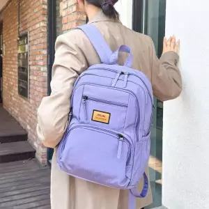 /옷자락 여자 데일리 캐주얼 체크 가벼운 백팩