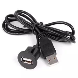 자동차 Usb 오디오 방수 케이블 소켓 20 자동 대시 보드 오토바이 플러시 마운트 패널 AUX 리드 연장 코드