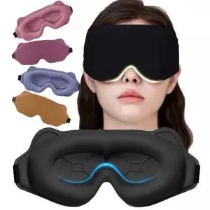 사이드 슬 남성 위한 가중 수면 마스크 3D 윤곽 눈 압력 없음 00 블록 아웃 부드럽고 편안한