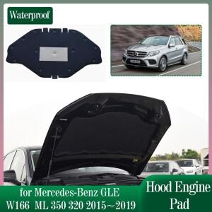 자동차 후드 엔진 단열 메르세데스 벤츠 호환 GLE ML W166 350 320 2012 ~ 2019 방음 열 코튼 패드 라이너