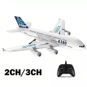 A380 비행기 에어 버스 RC 거품 24G 고정 날개 RTF 야외 드론 모델 Easy Fly Children Gift