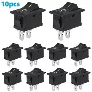 0pcs 스냅인 보트 로커 스위치 토글 전원 SPST ONOFF 2 핀 AC 250V 6A 25V 0A 자동차 자동 용 위치