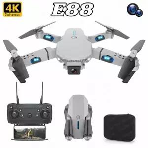 E88 프로 와이파이 FPV 드론 광각 HD 4K 080P 카메라 높이 고정 RC 접이식 쿼드콥터 헬리콥터 크리스마스