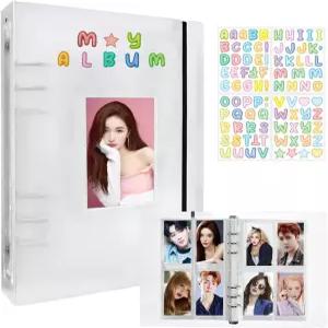 A5 포토카드 바인더 - 200 포켓 케이팝 앨범 클리어 DIY 편지 스티커