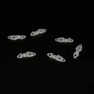 RC 비행기 헬리콥터 항공기 DIY 모델 6PCS 해치 도어 캐노피 힌지 커넥터 날개 부품 19x6mm 흰색