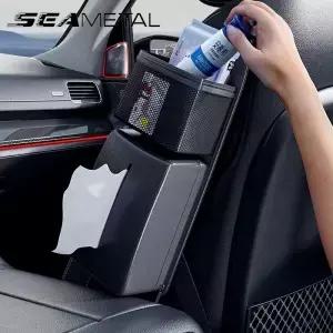 SEAMETAL 자동차 좌석 사이드 스토리지 가방 주최자 조직 전화 키 액세서리에 대 한 다기능 자동 상자