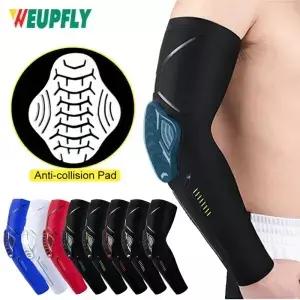 WEUPFLY 남성용 팔꿈치 패드 자전거 라이딩 야외 보호 스키 오토바이 암 가드 농구 축구 스포츠 개