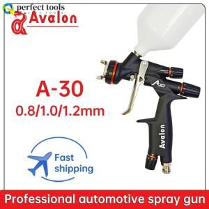 A30 LVMP 아발론 에어브러시 페인트 스프레이 건 중압 바니시 공압식 0.8/1.0mm 노즐