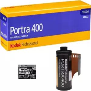 코닥 프로페셔널 초상화 400 컬러 네거티브 필름 35mm 롤 36개 노출 - 청소용 천이 포함된 5팩