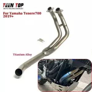 테네레700 700 배기 헤더 T700 이스 모토 프론트 링크 튜브 OEM 사이즈용 티타늄 합금 오토바이 파이프