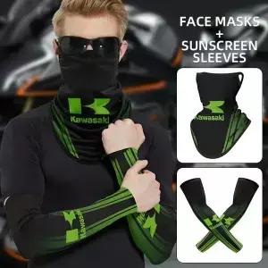 가와사키 ZX4R 오토바이 마스크 용 자외선 방지 팔 슬리브 쿨 머프 여름 통기성 운전 커버