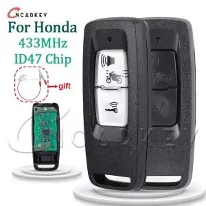 오토바이 35/352KZU 혼다 PCX60 FORZA ID47 칩 433Mhz 모토 스마트 Fob 카드 태그 배터리 교체용 원격 키
