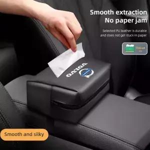 볼보 XC90 V90 V60 V40 S80 S60 S90 C40 V70 밸브 캡용 차량 티슈 정리함 가방 종이 타월 보관함 액세서리