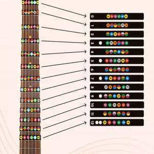 아이더스 기타 코드연습 스티커 기타코드트레이너