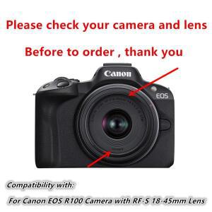 UV 필터 렌즈 후드 캡 + Canon EOS M10 M100 M200 M6 M50 EF-M 15-45mm/R10 R50 R100 RF-S 18-45mm 용 유리