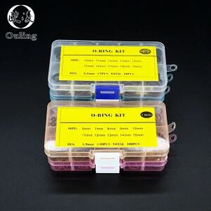 FKM 오링 키트 분류 두께 불소 고무 가스켓, 도장 그룹, 내유성, 1mm,