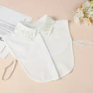 프릴 피터팬칼라 페이크카라 화이트 이너칼라 페이크카라 피터팬칼라 프릴카라