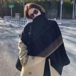 여성 빅사이즈 니트숄 넥케이프 1P 언발 숄망토 보온 터틀넥목폴라 언발란스숄 목폴라숄