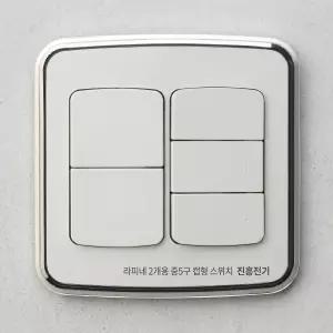 2개용 중 5구 캡형 조명 전등 스위치 가정용 아파트 인테리어 전기 자재 조명 매입 전기자재