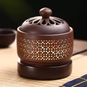 전기향로 가정용 아로마 발향기 블렌더 디퓨저 법랑 전기 분말 온도 조절 램프 향 버너