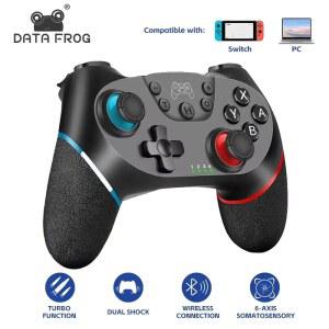 데이터 프로그 6축 자이로 모바일 블루투스 PC 진동 겸용 기능 컨트롤러 무선 듀얼 탑재 게임