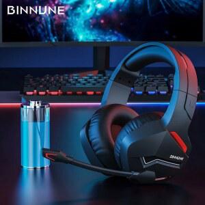 영상전송c to c케이블 BINNUNE BW01 듀얼 무선 헤드셋 게이머 PC 마이크 블루투스 게임용 헤드셋 PS4 PS5 노트북 컴퓨터 게임용 헤드폰