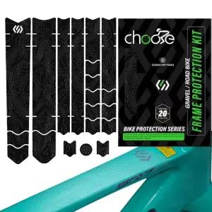 Chooee 자전거 프레임 보호 스티커 데칼 로드 바이크 그래블 700C 프레임용 사이클링 장식 액세서리