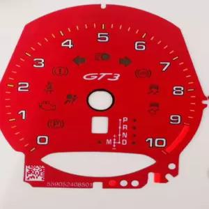 카레라 991 GT3 GT3RS용 타코 게이지 페이스 가드 계기판 오버레이 10000rpm